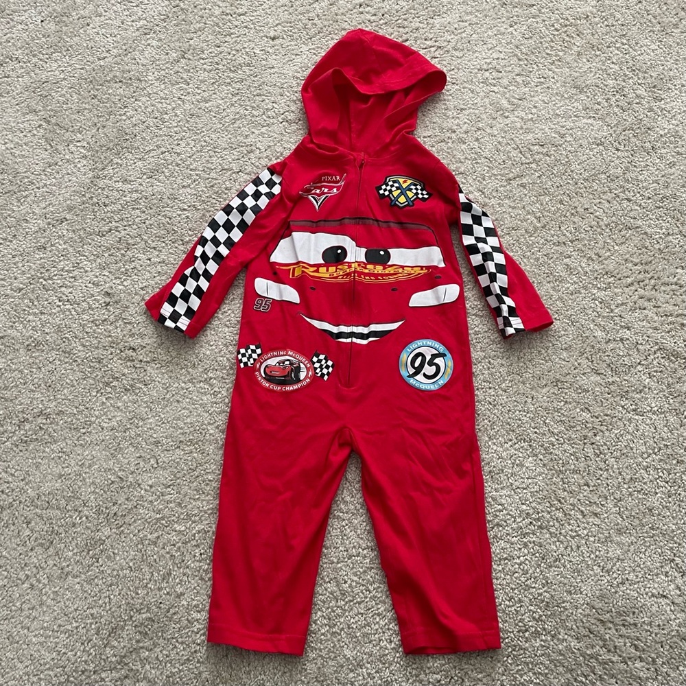2T Lightning McQueen Hooded Jumpsuit